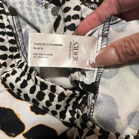 🖤🤎CIDER MID WAIST LEOPARD PRINT ASYMMETRICAL TASSEL SKIRT SZ 2XL🤎🖤EUC - Picture 12 of 16